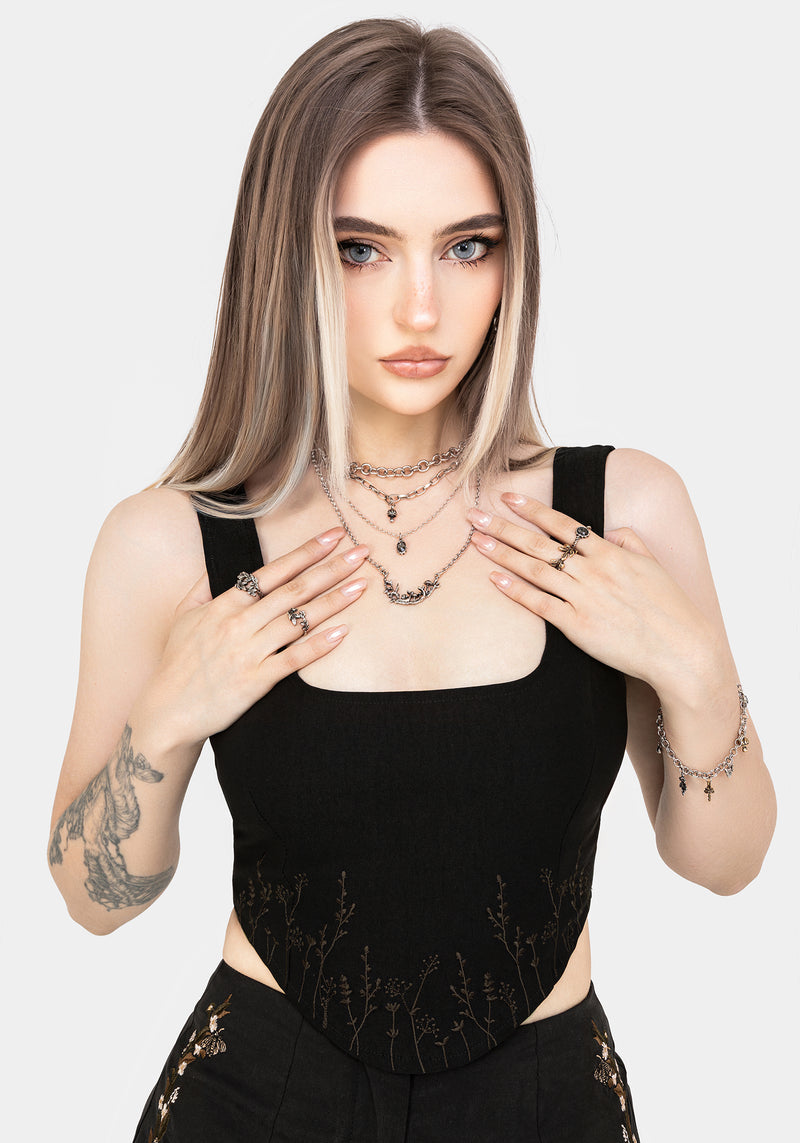 Helena Embroidered Corset Top