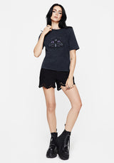 Summertime Cotton Moth Applique T-Shirt