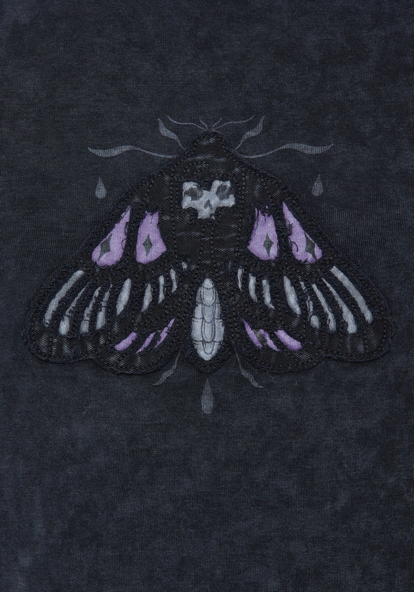 Summertime Cotton Moth Applique T-Shirt