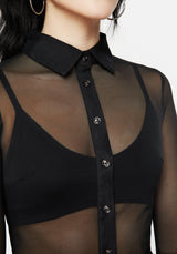 Finis Button Up Mesh Shirt
