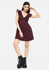 Morgana Cotton Broderie Frill Sleeve Mini Dress