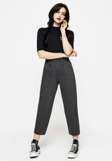 Pinhead Embroidered Belted Balloon Leg Trousers