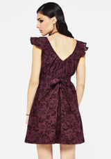 Morgana Cotton Broderie Frill Sleeve Mini Dress