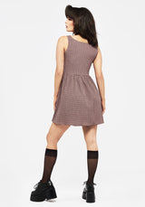 Midora Crinkle Check Mini Skater Dress