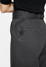 Pinhead Embroidered Belted Balloon Leg Trousers