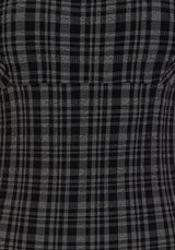 Slate Textured Check Square Neck Swimsuit