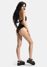 Sola Embroidered High Waist Bikini Bottom