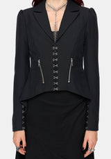 Reina Hook & Eye High Low Blazer