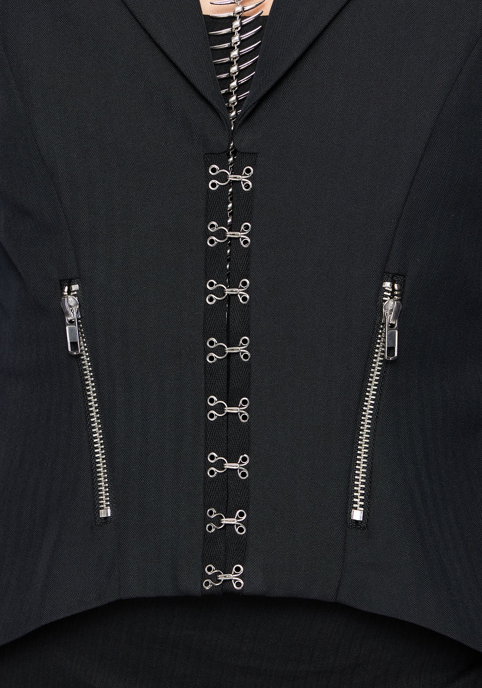 Reina Hook & Eye High Low Blazer
