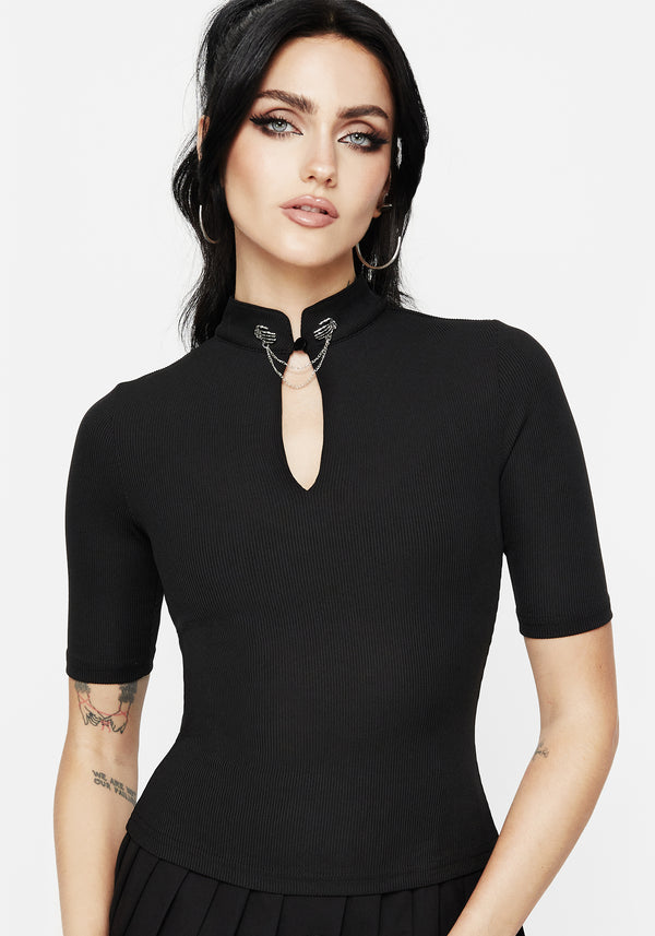 Chiromancy Choker Collar Top