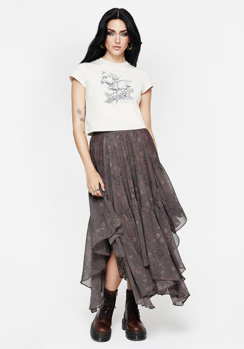 Maypole Cotton Fairy Print Crop T-Shirt