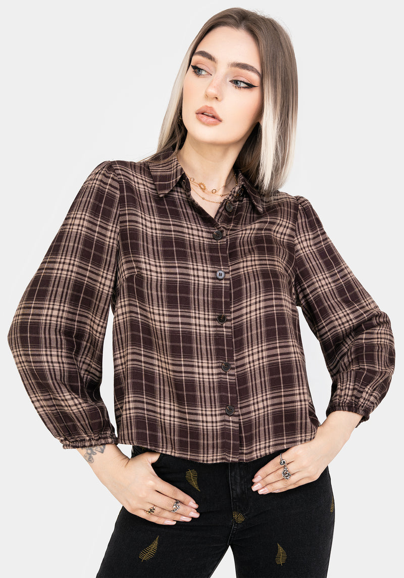 Adra Check Button Up Shirt