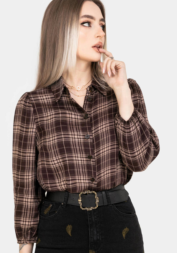 Adra Check Button Up Shirt