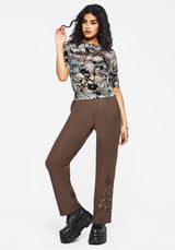 Wytchelm Flocked Mesh Short Sleeve Top - Blue