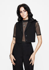 Thora Embroidered Crop Waistcoat