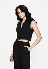 Thora Embroidered Crop Waistcoat