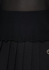 Flavia Mesh Fluted Long Sleeve Top