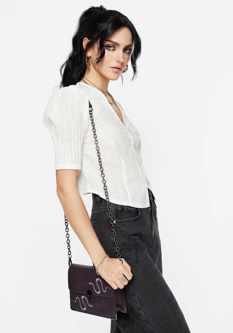 Parilia Cotton V Neck Blouse Top