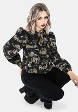 Lacelle Cotton Smock Print Blouse