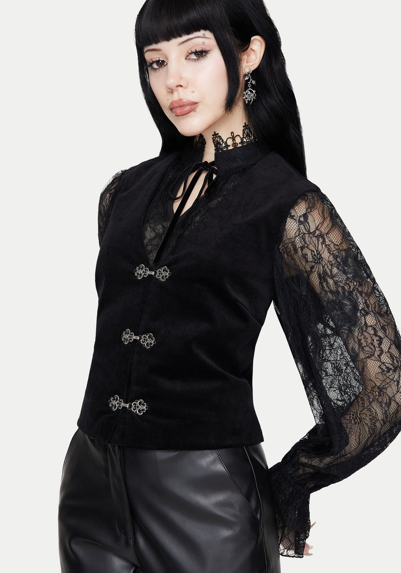 Mire Sleeveless Corduroy Waistcoat Top