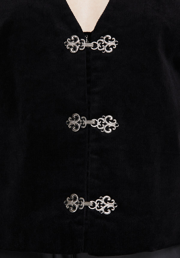 Mire Sleeveless Corduroy Waistcoat Top