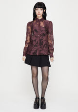 Spectre Sheer Regular Fit Shirt - Burgundy