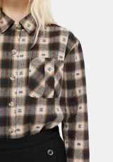 Emily Cotton Check Oversized Longline Shirt