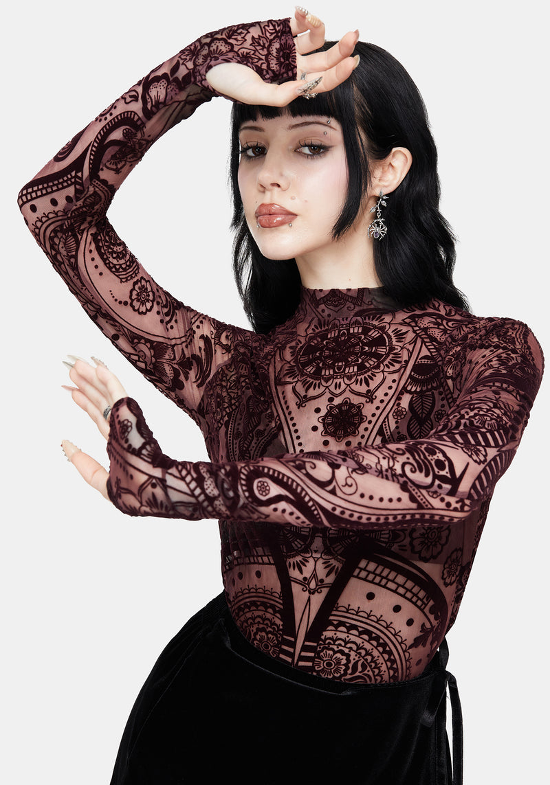 Loveday Paisley Printed High Neck Top
