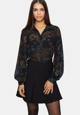 Phoenix Dragon Chiffon Blouse