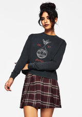 Anointing Long Sleeve Graphic Jersey Crop Top