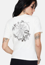Cynthia Spider Web Graphic Cotton T-Shirt