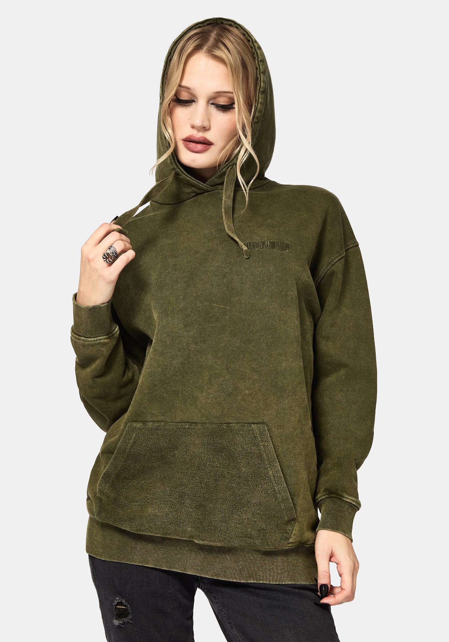 Sira Oversized Applique Patch Hoodie