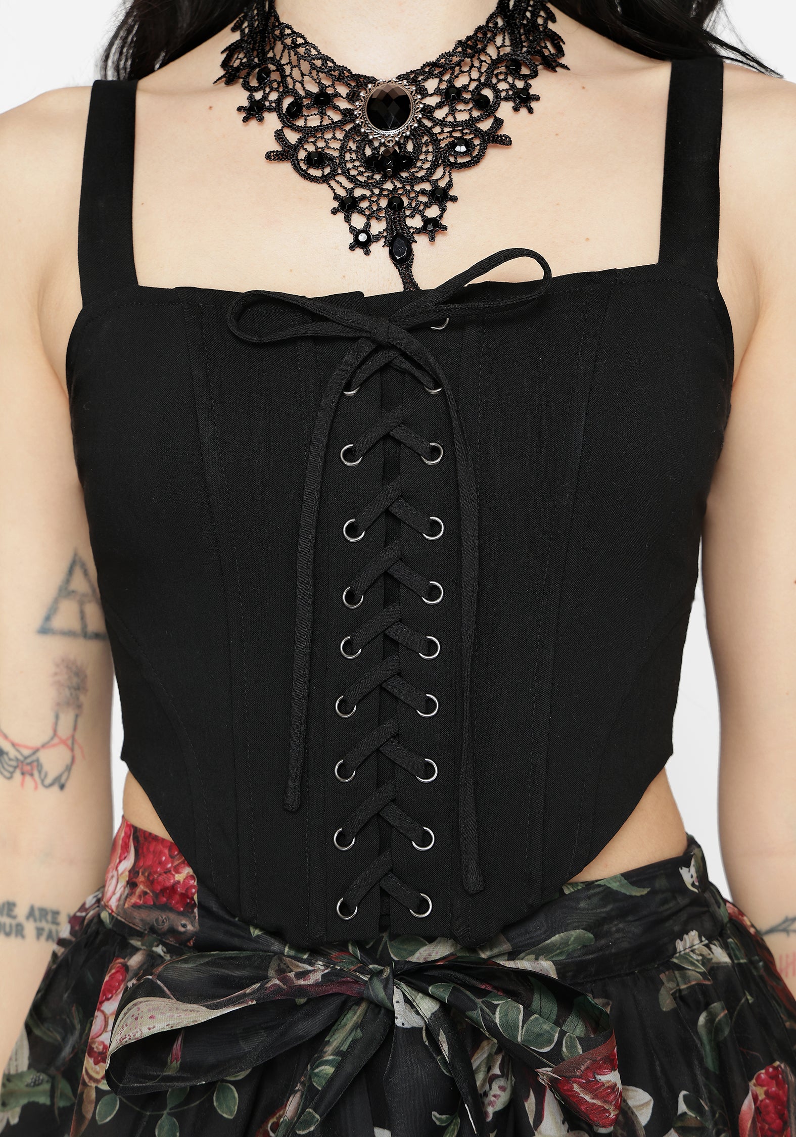 Miranda Lace Up Corset Top