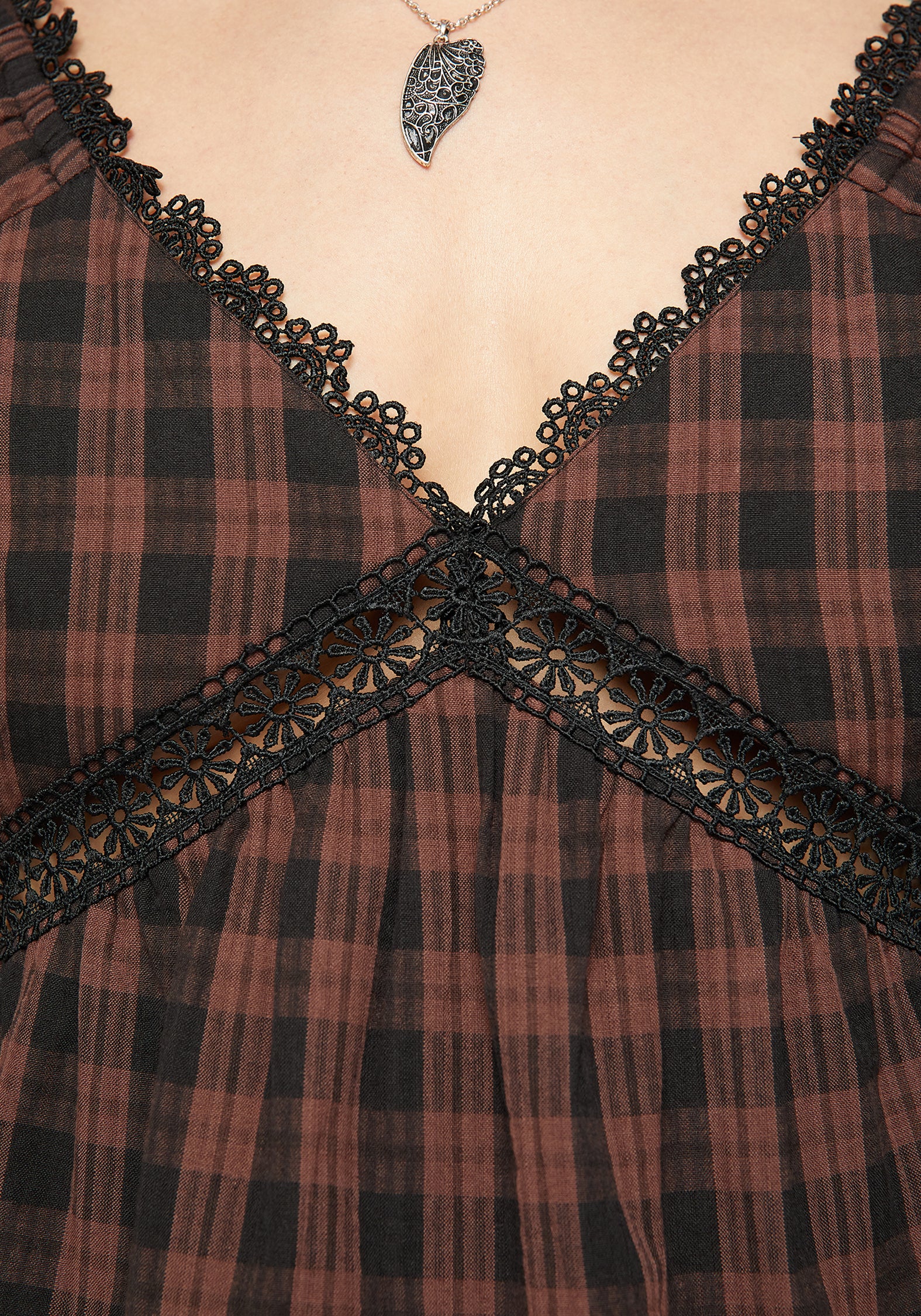 Ava Gingham Long Sleeved Blouse