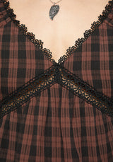 Ava Gingham Long Sleeved Blouse