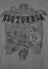 Neikea Ribcage Graphic Oversized Cotton T-Shirt