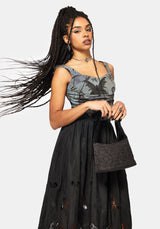 Gloriana Ruched Printed Corset Top