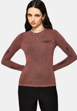 Wicked Feather Long Sleeved Fitted Tee