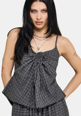 Nimira Check Ruche Hanky Hem Cami UK 6