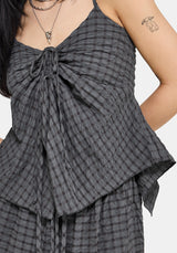 Nimira Check Ruche Hanky Hem Cami UK 6