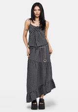 Nimira Check Ruche Hanky Hem Cami UK 6