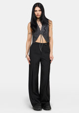 Sirrha PU Serpent Embroidered Waistcoat UK 6