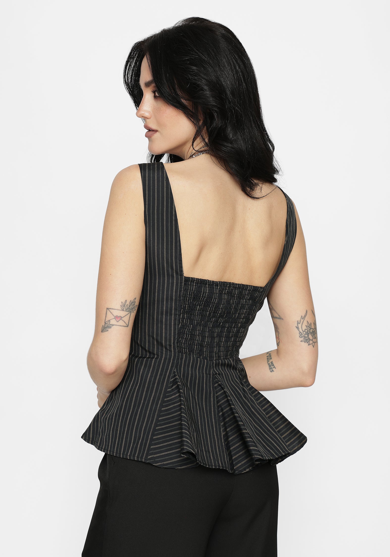Jenna Stripe D-Ring Buckle Cami Top