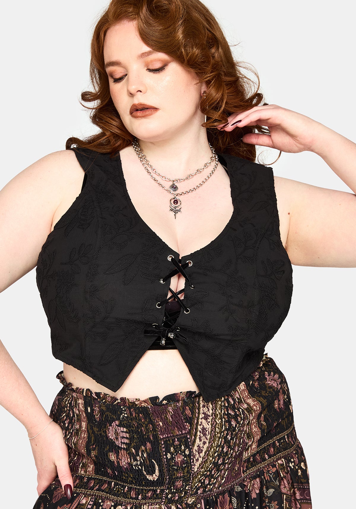 Lila Embroidered Corset Top