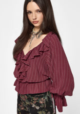 Rue Stripe Voile Pirate Blouse