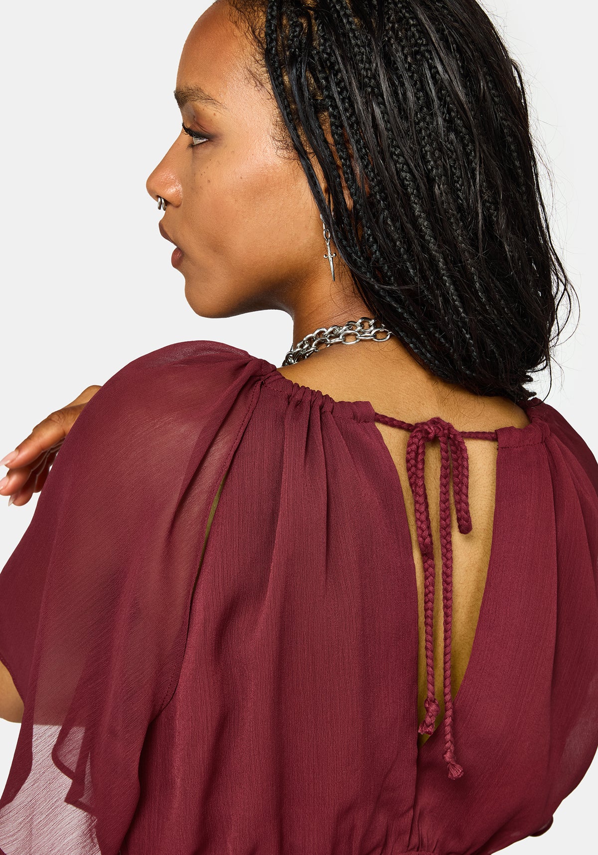 Ari Angel Blouse - Burgundy