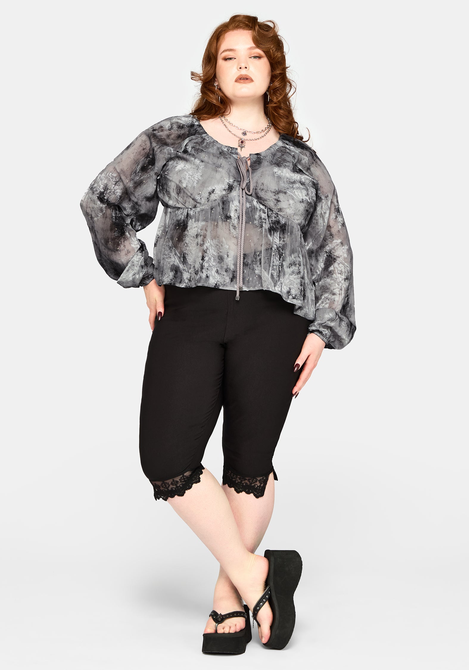 Maddie Keyhole Chiffon Halter Blouse