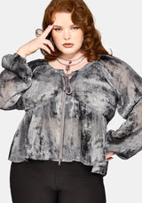 Maddie Keyhole Chiffon Halter Blouse