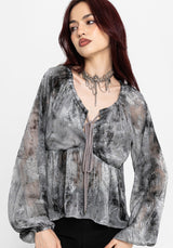 Maddie Keyhole Chiffon Halter Blouse