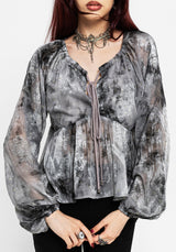 Maddie Keyhole Chiffon Halter Blouse
